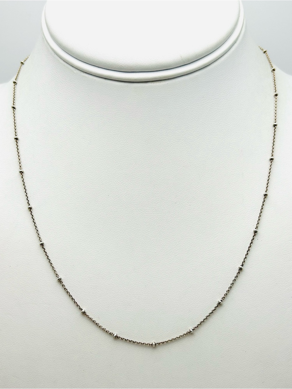Monica Vinader Sterling Silver Beaded Chain Necklace